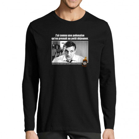 T-shirt homme manches longues noir Une polonaise (Films/Séries,Les Tontons Flingueurs)