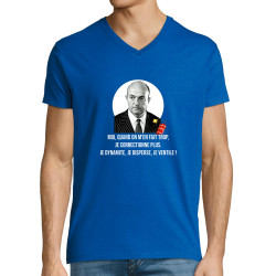 T-shirt homme col V bleu royal Je dynamite (Gondrax,Films/Séries,Les Tontons Flingueurs)