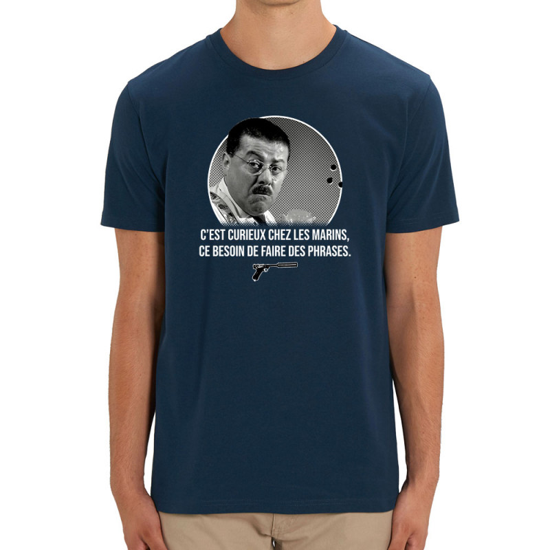 T-shirt homme coton bio bleu marine Les marins (Gondrax,Films/Séries,Les Tontons Flingueurs)