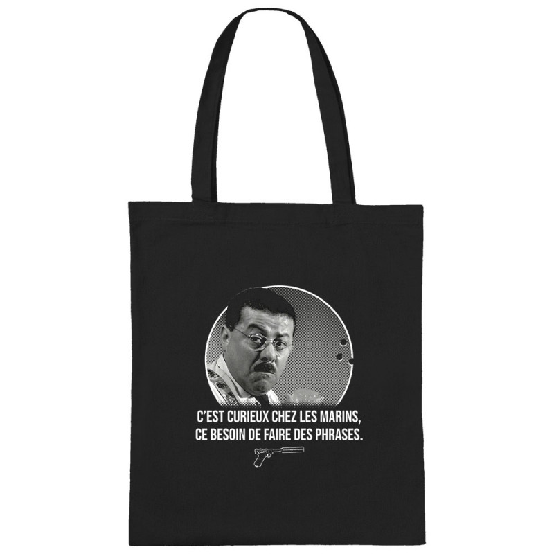 Sac shopping en toile noir Les marins (Gondrax,Films/Séries,Les Tontons Flingueurs)