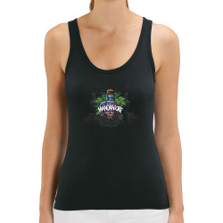 Débardeur femme coton bio noir Mandragore (Mélusine,Alcool)