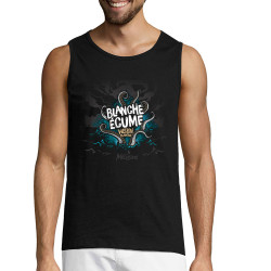 Débardeur homme noir Blanche Ecume (Mélusine,Alcool)