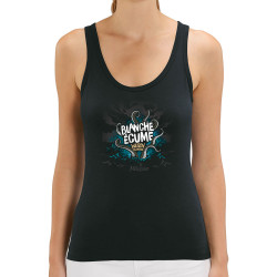 Débardeur femme coton bio noir Blanche Ecume (Mélusine,Alcool)