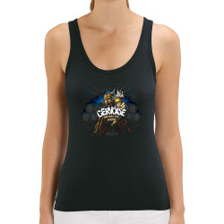 Débardeur femme coton bio noir Cervoise (Mélusine,Alcool)