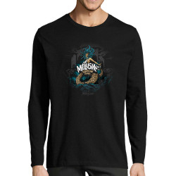 T-shirt homme manches longues noir Mélusine (Mélusine,Alcool)