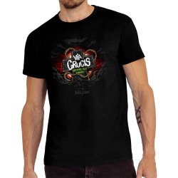 Tee-shirt homme noir Via Crucis (Mélusine,Alcool)