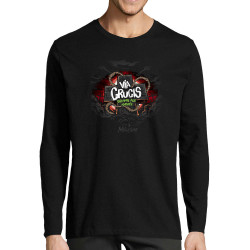 T-shirt homme manches longues noir Via Crucis (Mélusine,Alcool)