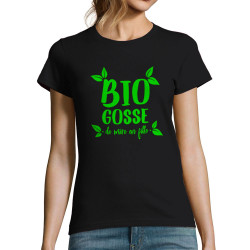 T-shirt femme noir Bio gosse de mère en fille (Zewa,Humour,Slogans Débiles,Bébés)
