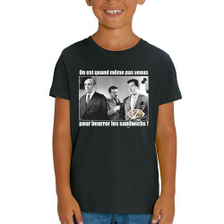 T-shirt enfant coton bio noir Tontons Flingueurs Beurrer les sandwichs (Films/Séries,Les Tontons Flingueurs)