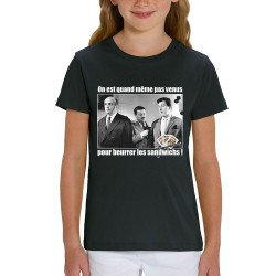 T-shirt enfant coton bio noir Tontons Flingueurs Beurrer les sandwichs (Films/Séries,Les Tontons Flingueurs)