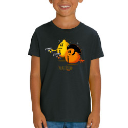 T-shirt enfant coton bio noir Pulpe Fiction (Gondrax,Fruits & Légumes,Films/Séries)