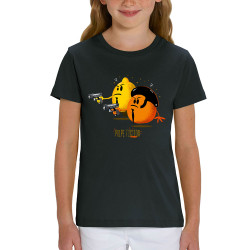 T-shirt enfant coton bio noir Pulpe Fiction (Gondrax,Fruits & Légumes,Films/Séries)