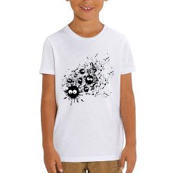 T-shirt enfant coton bio blanc Les Taches (Fourre-tout,Humour)