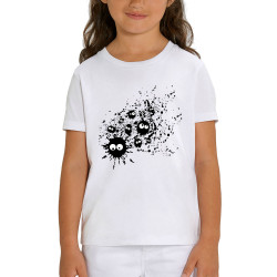 T-shirt enfant coton bio blanc Les Taches (Fourre-tout,Humour)