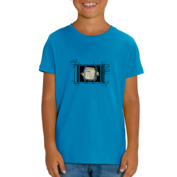 T-shirt enfant coton bio bleu azur Echappe - Escape (Gondrax,Jeux Vidéo / Geek,Humour)