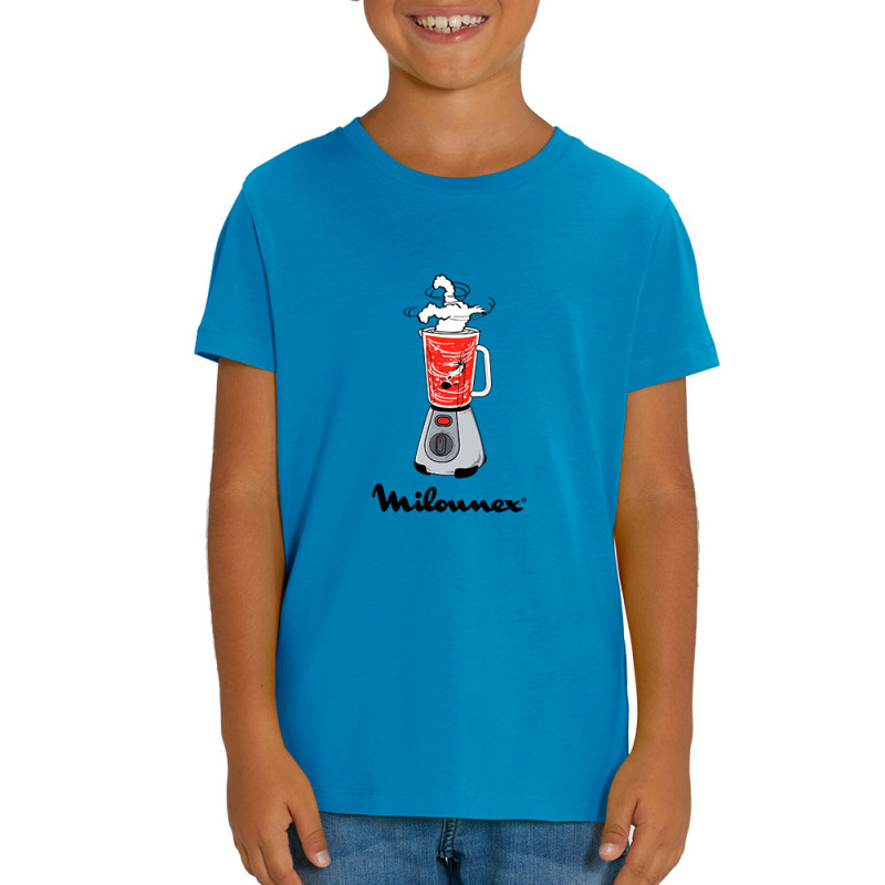 T-shirt enfant coton bio bleu azur Milounex (Mattdez,Humour,Fruits & Légumes)