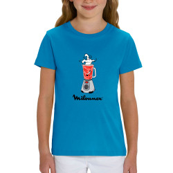 T-shirt enfant coton bio bleu azur Milounex (Mattdez,Humour,Fruits & Légumes)