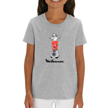 T-shirt enfant coton bio gris chiné Milounex (Mattdez,Humour,Fruits & Légumes)