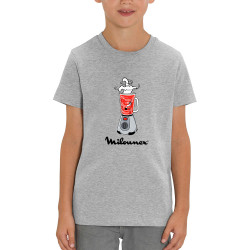 T-shirt enfant coton bio gris chiné Milounex (Mattdez,Humour,Fruits & Légumes)