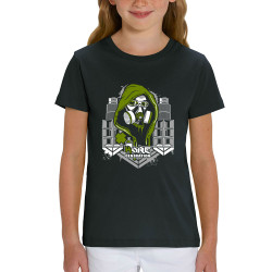 T-shirt enfant coton bio noir Kore Generation (E Cone,teufeur)