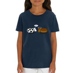 T-shirt enfant coton bio bleu marine Viking (Gondrax,Animaux,Humour)