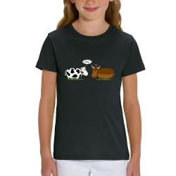 T-shirt enfant coton bio noir Viking (Gondrax,Animaux,Humour)