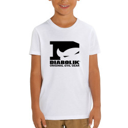 T-shirt enfant coton bio blanc Diabolik - D Logo (Diabolik)