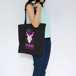 Sac shopping en toile noir Pinky Blinders (Mr Mouton,Animaux,Films/Séries)