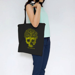 Sac shopping en toile noir Think green or die (Gondrax,Ecologie,Têtes de morts)