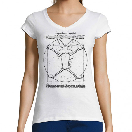 T-shirt femme col V "Coyote...