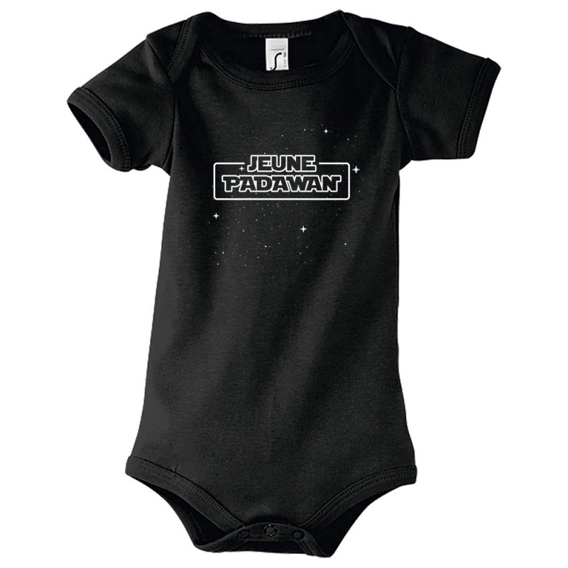 Body bébé noir Jeune Padawan (Gondrax,Films/Séries,Bébés,Star Wars)
