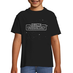 T-shirt enfant noir Jeune Padawan (Gondrax,Films/Séries,Bébés,Star Wars)