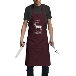 Tablier unisexe bordeaux La crème des cerfs (Gondrax,Les Bébêtes,Animaux)