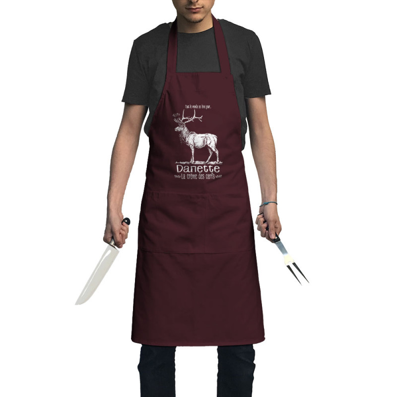 Tablier unisexe bordeaux La crème des cerfs (Gondrax,Les Bébêtes,Animaux)