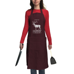 Tablier unisexe bordeaux La crème des cerfs (Gondrax,Les Bébêtes,Animaux)