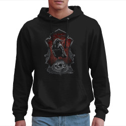 Sweat homme à capuche noir Diabolik Evil Crow (Simon,Diabolik,Têtes de morts,Enfer)