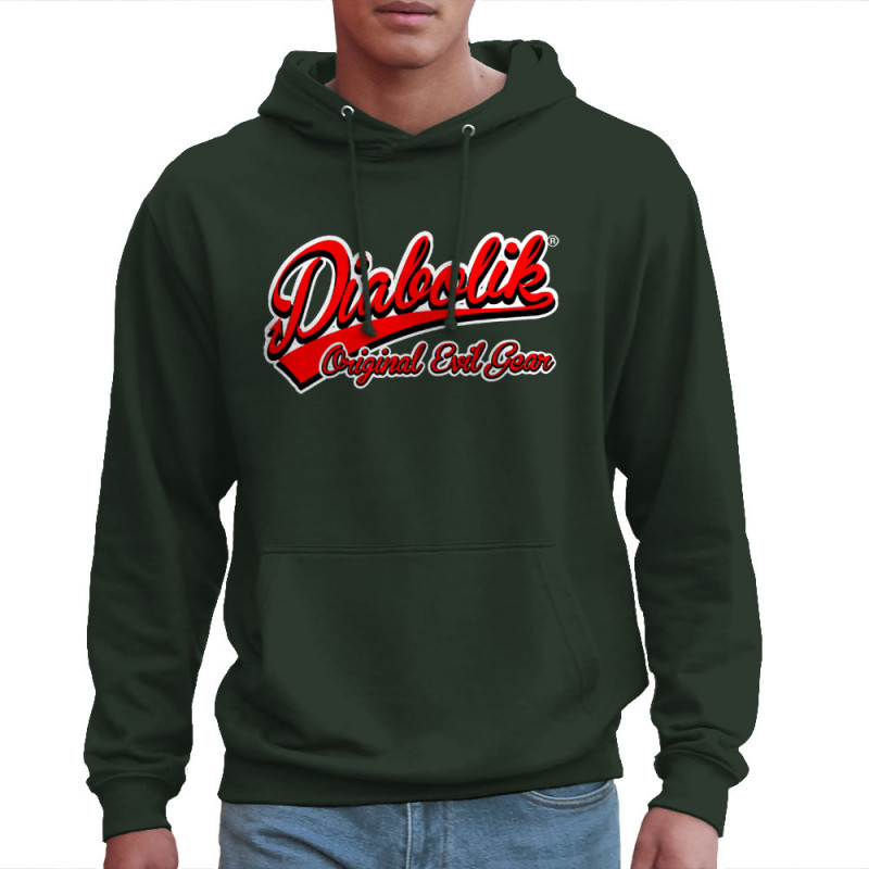 Sweat homme à capuche vert foncé Diabolik - Baseball (Diabolik)
