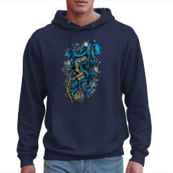 Sweat homme à capuche  Santa Muerte - Octopus Skull (Santa Muerte,Têtes de morts,Animaux)