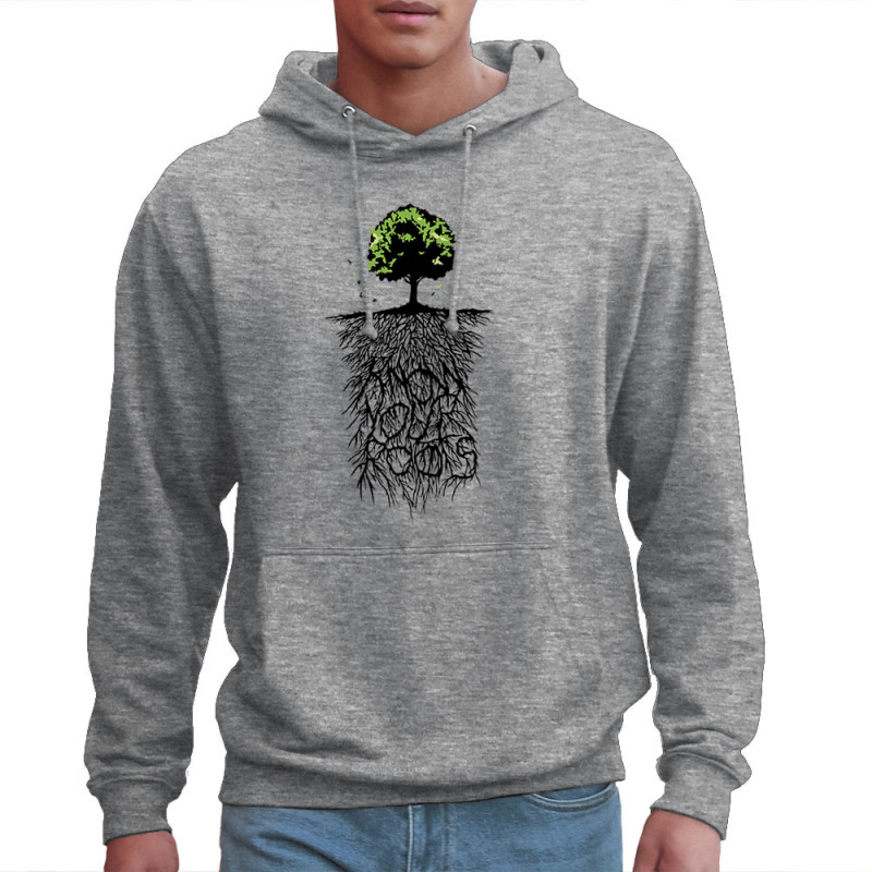 Sweat homme à capuche gris chiné Know Your Roots (Ecologie,Ethnique)