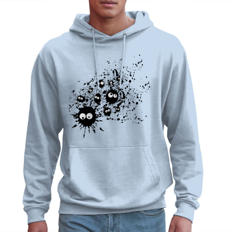 Sweat homme à capuche bleu ciel Les Taches (Fourre-tout,Humour)