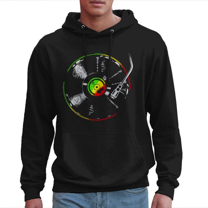 Sweat homme à capuche noir Reggae Vinyl (Reggae)