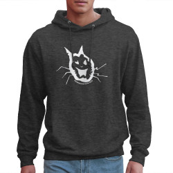 Sweat homme à capuche gris anthracite Washington Dead Cats - Old School Cat (Washington Dead Cats)