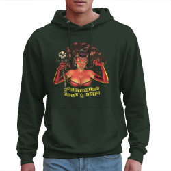 Sweat homme à capuche vert foncé Washington Dead Cats - Lady Satana (Washington Dead Cats)