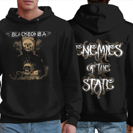 Sweat homme à capuche noir Black Bomb A - Enemies Of The State (Black Bomb A)