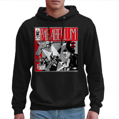 Sweat homme à capuche noir Parabellum Gratuit (Parabellum)