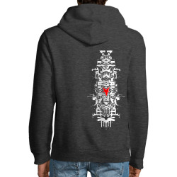 Sweat homme à capuche gris anthracite Nawak - Totem (Nawak)