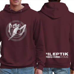 Sweat homme à capuche bordeaux Epileptik - Circle Hardcore (Epileptik)