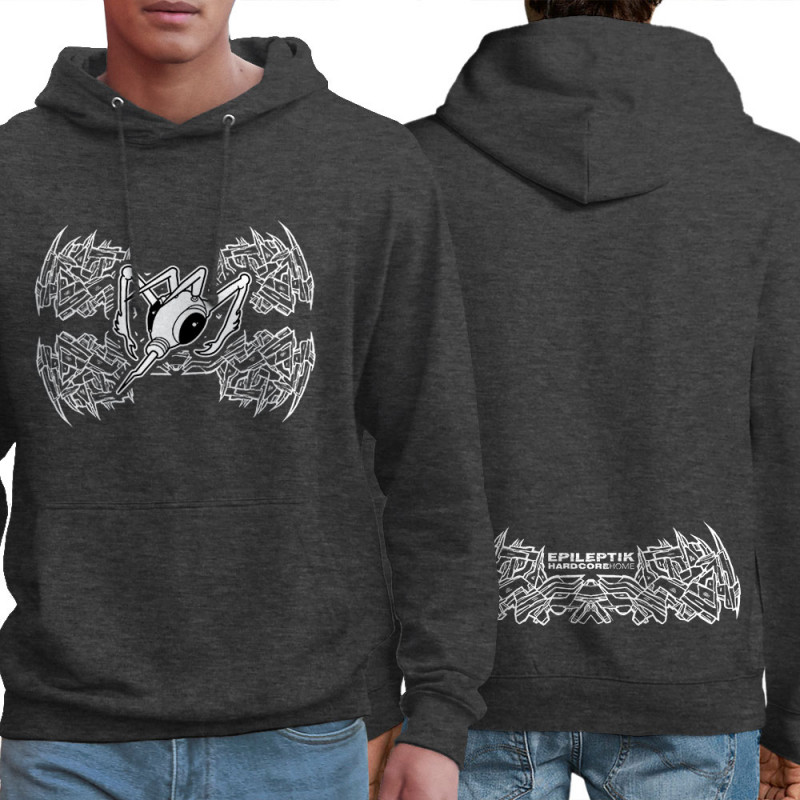 Sweat homme à capuche gris anthracite Epileptik - Spikes (Epileptik)