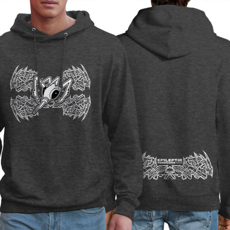 Sweat homme à capuche gris anthracite Epileptik - Spikes (Epileptik)