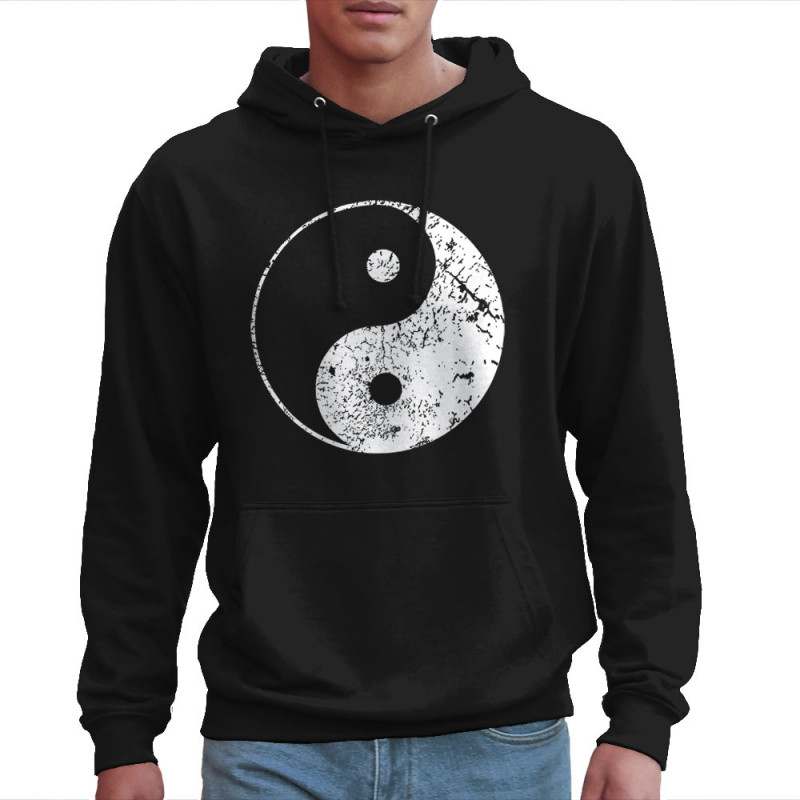 Sweat homme à capuche noir Ying Yang (Ethnique)